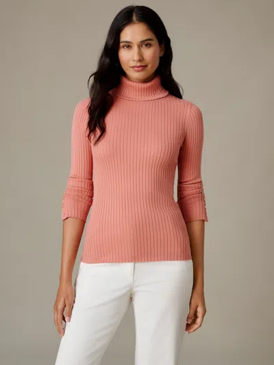 J.mclaughlin Women's Arlette Turtleneck Top Radiant Rose In Pink