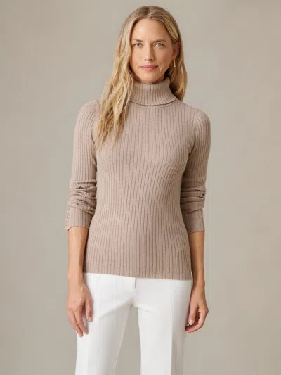 J.mclaughlin Women's Arlette Turtleneck Top Taupe In Brown
