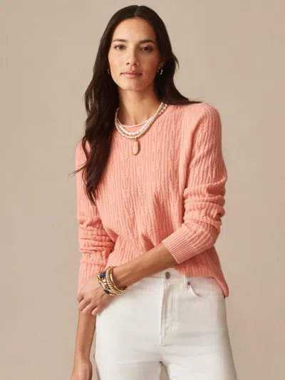 J.mclaughlin Women's Ashby Cashmere Sweater Soft Coral In Pink