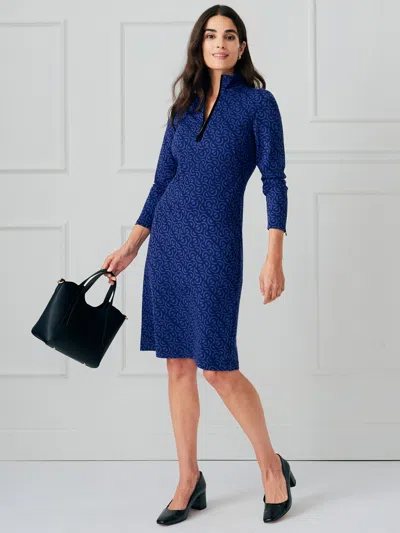 J.mclaughlin Women's Bedford Dress In Cosmic Waves Blue/purple In Multi