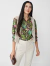 J.mclaughlin Jmclaughlin Britt Button Front Shirt In Green