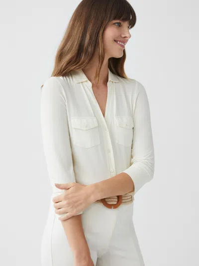 J.mclaughlin Women's Brynn Lyford Jersey Shirt Off White