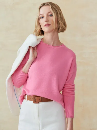 J.mclaughlin Women's Caitie Cashmere Sweater Flamingo In Multi