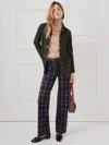 J.mclaughlin Women's Calder Pants In Stadium Plaid Navy/plum/gold In Multi