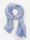 J.mclaughlin Women's Carey Cashmere Scarf Blue/ivory In Blue