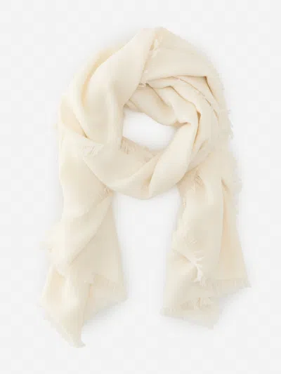 J.mclaughlin Women's Carey Cashmere Scarf Ivory In White