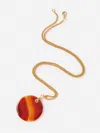J.mclaughlin Women's Carnelian Necklace Orange In Brown