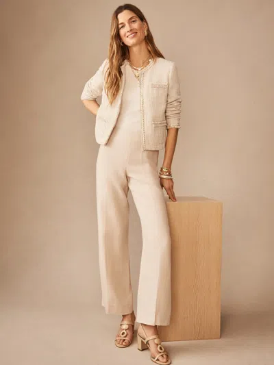 J.mclaughlin Women's Carter Linen Pants Flax In Brown