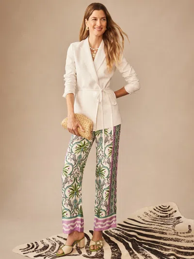 J.mclaughlin Women's Carter Pants In Zebra Isle Edge Off White