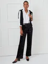 J.mclaughlin Women's Carter Sequin Pants Black In Black