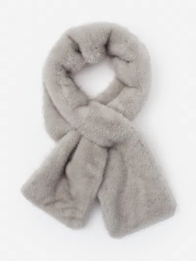 J.mclaughlin Women's Champery Faux Fur Neckwarmer Gray