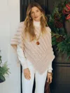 J.mclaughlin Women's Charlie Faux Fur Poncho Cream | Wool In Neutral
