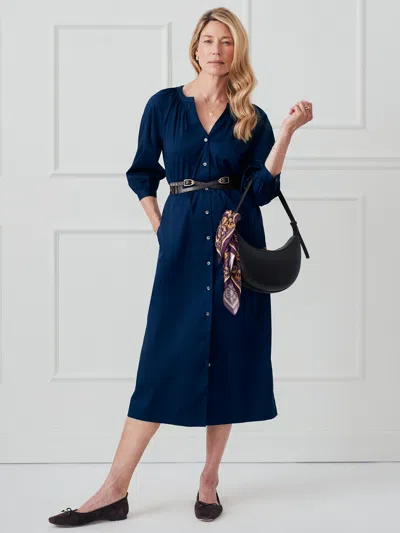 J.mclaughlin Women's Charlotta Dress Navy In Blue