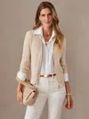 J.mclaughlin Women's Clemence Zip Cardigan Heather Oatmeal In Neutral