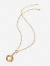 J.mclaughlin Women's Coin Pendant Necklace Gold In Brown
