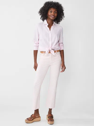 J.mclaughlin Women's Dakota Pants In Gingham Pink/white In Multi