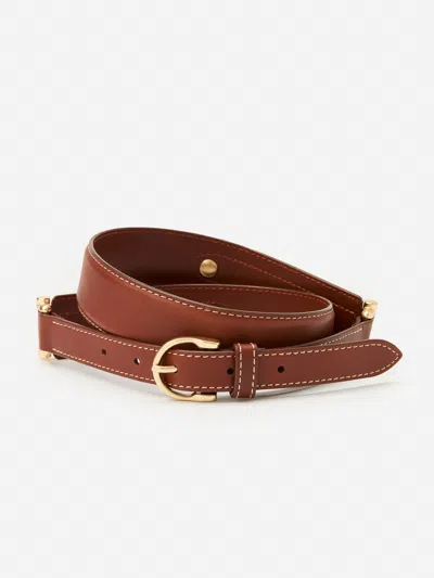 J.mclaughlin Women's Danica Leather Belt Cognac In Brown