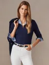 J.mclaughlin Women's Daniele Top Winter Navy In Blue