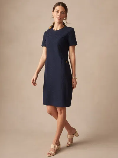 J.mclaughlin Women's Daphne Dress In Dashing Jacquard Navy In Blue