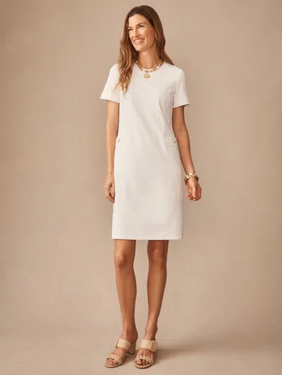 J.mclaughlin Women's Daphne Dress In Dashing Jacquard White