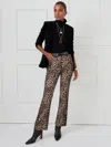 J.mclaughlin Women's Dax Pants In Cheetah Jacquard Tan/black/gold In Multi