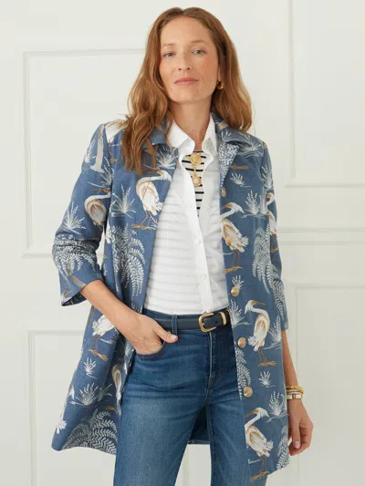 J.mclaughlin Women's Deirdre Jacket In Coastal Embroidery Denim In Blue