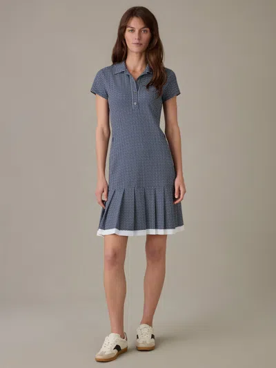 J.mclaughlin Women's Dorte Dress In Vine Navy/off White In Blue