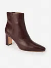 J.mclaughlin Women's Eden Leather Ankle Booties Dark Brown In Gold