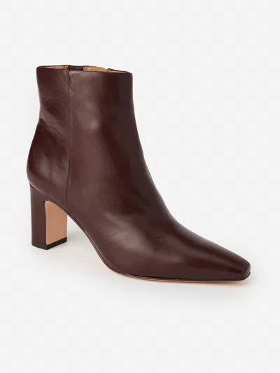 J.mclaughlin Women's Eden Leather Ankle Booties Dark Brown In Gold