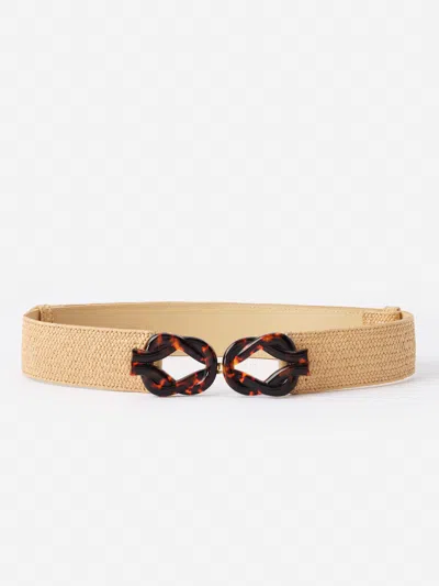 J.mclaughlin Women's Eliza Grasscloth Belt Natural In Brown