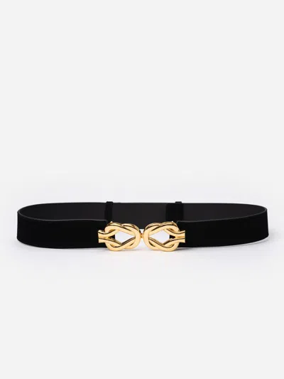 J.mclaughlin Women's Eliza Suede Belt Black