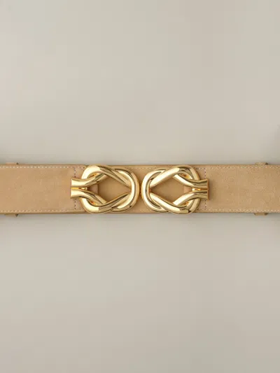J.mclaughlin Women's Eliza Suede Belt Sand In Brown