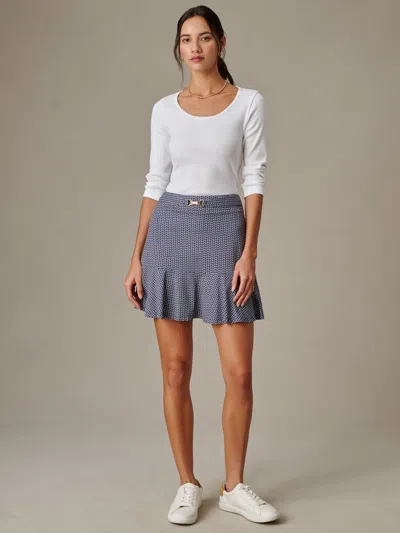 J.mclaughlin Women's Estelle Skort In Vine Navy/off White In Blue