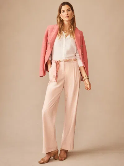 J.mclaughlin Women's Fiona Linen Blend Pants Primrose In Yellow