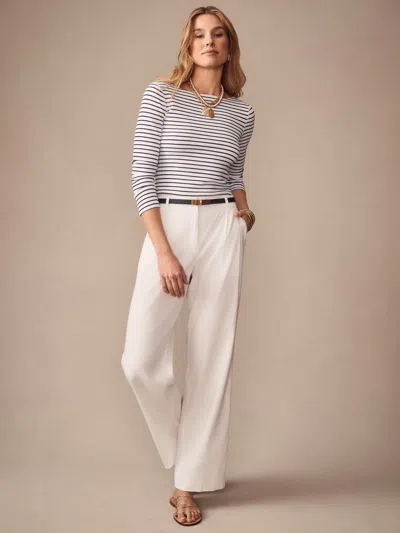 J.mclaughlin Women's Fiona Linen Blend Pants White