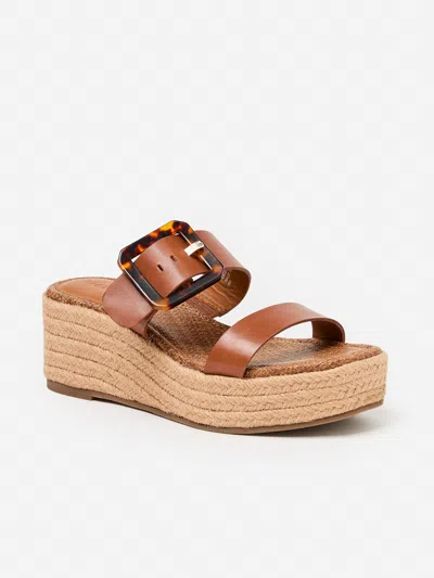 J.mclaughlin Women's Fleur Wedges Rich Cognac In Multi