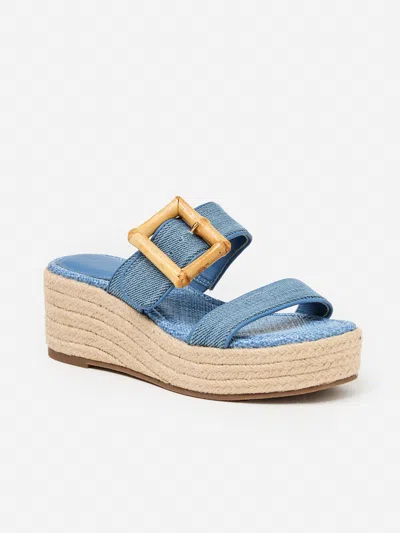 J.mclaughlin Women's Fleur Wedges Vintage Denim In Multi