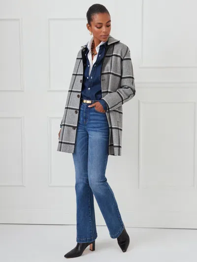 J.mclaughlin Women's Frade Reversible Coat Black In Gray