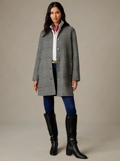 J.mclaughlin Women's Frade Reversible Coat In Glen Plaid Black/white