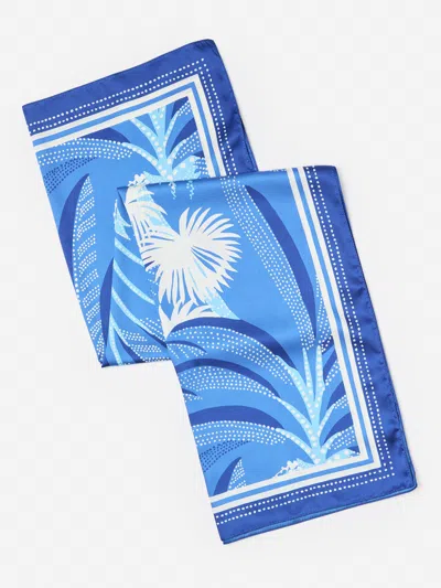 J.mclaughlin Women's Gemma Scarf In Mega Campion Border Blue/navy/off White