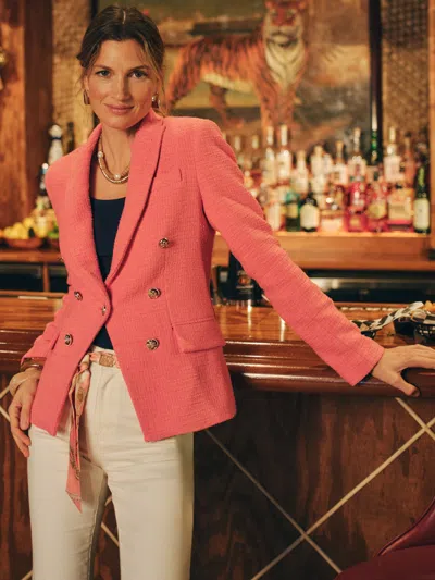 J.mclaughlin Women's Genevieve Cotton Bouclé Blazer Azalea Pink