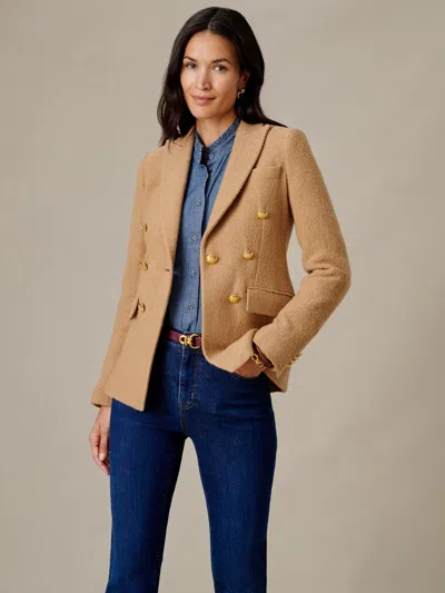 J.mclaughlin Women's Genevieve Wool Boucle Blazer Camel