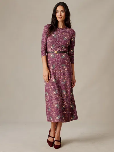 J.mclaughlin Women's Georgina Dress In Baroque Medallion Brown In Pink