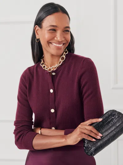 J.mclaughlin Women's Gideon Cashmere Cardigan Heather Wine In Burgundy