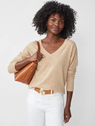 J.mclaughlin Women's Glynn Cashmere Sweater Heather Camel In Neutral