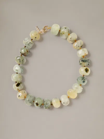 J.mclaughlin Women's Green Agate Bead Necklace