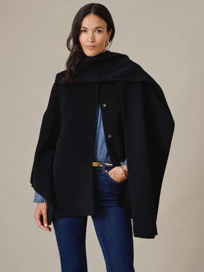 J.mclaughlin Women's Haley Cape Black | Wool/polyamide