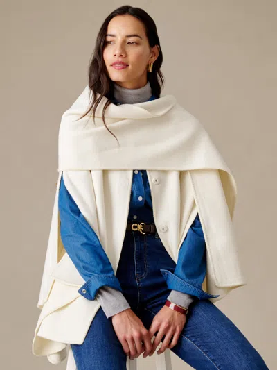 J.mclaughlin Women's Haley Cape Ivory | Wool/polyamide