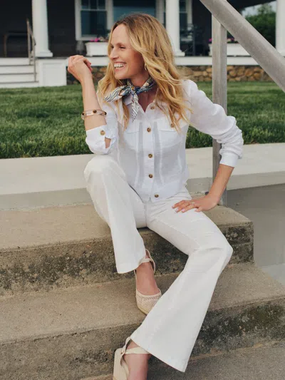 J.mclaughlin Women's Halo Linen Jacket White