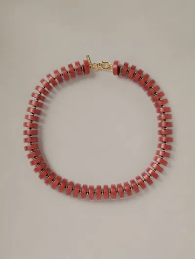 J.mclaughlin Women's Indian Agate Rondelle Necklace Red